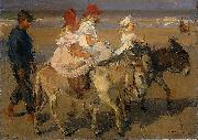Isaac Israels Donkey Riding on the Beach oil painting reproduction